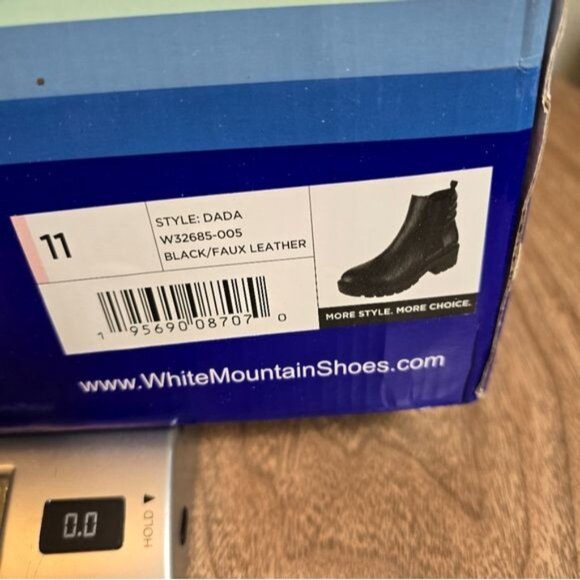 White Mountain Black Leather Ankle Booties - Picture 15 of 16